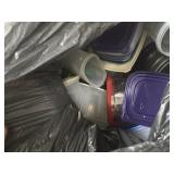 Box and bag of Tupperware