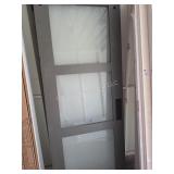 2 barn style door slabs with glass