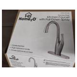 Home2O faucet with pull down spray stainless steel
