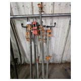 7 pipe clamps, 24 inch