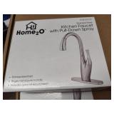 Home2O faucet with pull down spray stainless steel