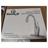 Home2O faucet with pull down spray stainless steel