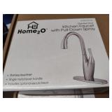 Home2O faucet with pull down spray stainless steel