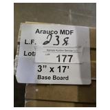 Arauco MDF base 3" x 17