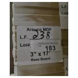 Arauco MDF base 3" x 17