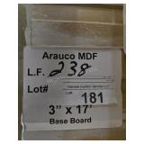 Arauco MDF base 3" x 17