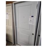 36" LH 2 Panel Peephole exterior door