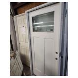 36" LH 1 Lite Craftsman exterior door