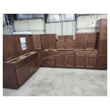 15pc Rustic Walnut Shaker cabinet set with pantry