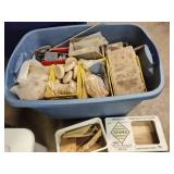 Tote of assorted hardware