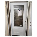 36" LH 3/4 Deco exterior door
