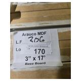 Arauco MDF base 3" x 17