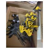 Box of wood clamps
