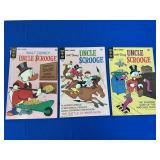 3 Gold Key Walt Disney Comics - Uncle Scrooge