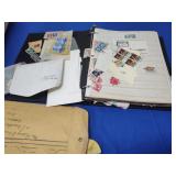Stamp Album - assorted, some loose