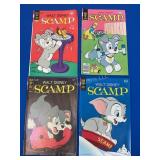 4 Gold Key Disney Comics - Scamp