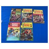 5 Gold Key Mars Patrol Comics - 1967 - 1969