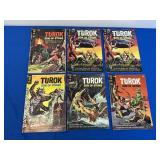 6 Gold Key Comics - Turok 1965 issues