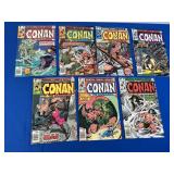 7 Marvel Comics - Conan #98, 99, 101-105