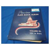American Plate Block Stamp Album 1959s-60s