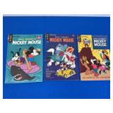 3 Gold Key Walt Disney Mickey Mouse