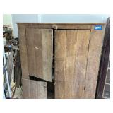 Rustic Wood Cabinet - Approx 62 x 57 x 14"