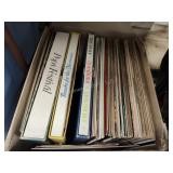 Box of vinyl records