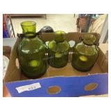 3 Glass Candleholders