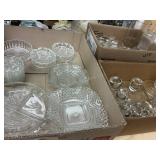 3 Boxes Clear Glassware