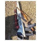 3 saws and pipe wrench