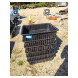 6 plastic bins