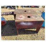 2 wood stands