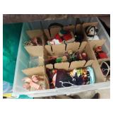 Box of Christmas tree decorations