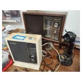 3 radios and telephone
