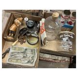 2 Flats - Cigar Jar, Magnifiers & Other