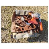 Assorted tools and sprinkler