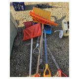 Assorted snow shovels