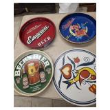 Serving trays and sign