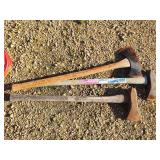 2 mauls and axe