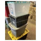 4 Plastic Totes