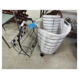 Rack and 3 waste baskets
