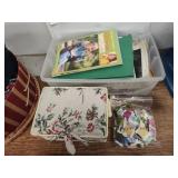Sewing patterns, yarn and other