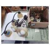2 light fixtures, decor and other