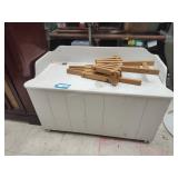 Wood bench box and stool
