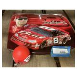 2 NASCAR Items - Metal Sign & Other