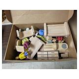 Doll house furniture and people