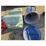 2 garbage containers