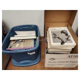 Education books and woodworking magazines