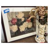 2 Items - Floral Print & Damaged Vase