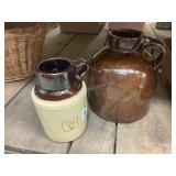 2 Stoneware Jugs